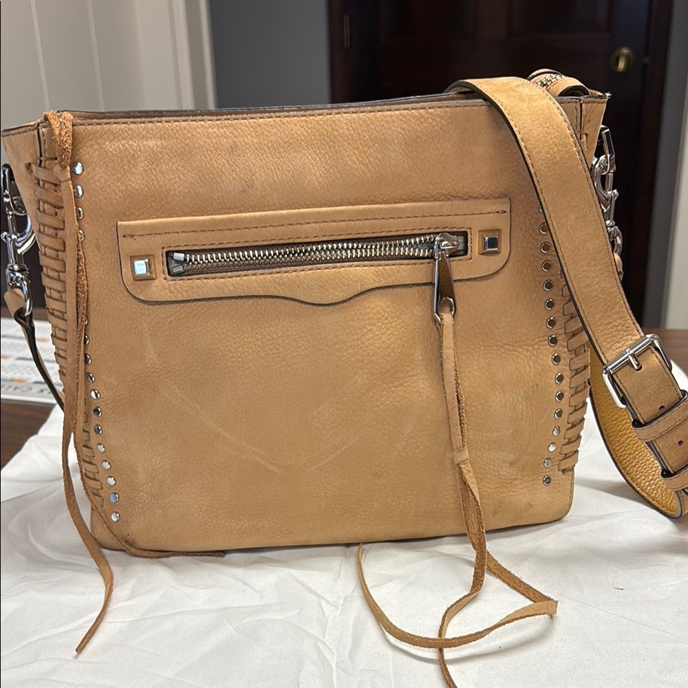 Rebecca Minkoff Tan Leather Crossbody Bag #REB-24